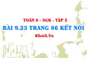 Bài 9.23 trang 86 Toán 6 Tập 2 Kết nối tri thức